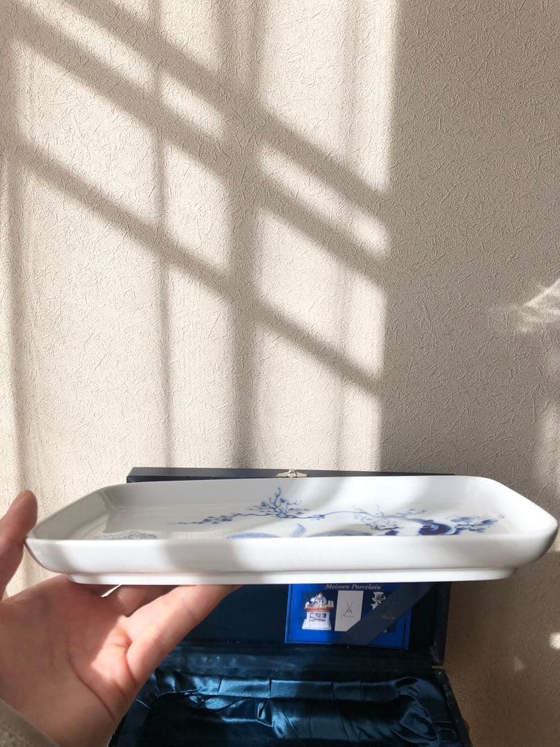 マイセンブルーオーキッド長角皿（5枚セット）