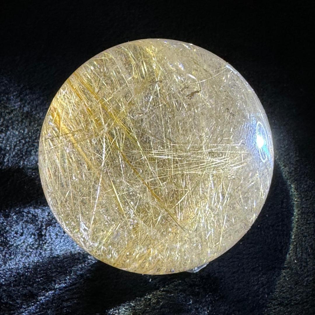 金運アップ◇ゴールドルチルクォーツ◇丸玉　約43.9㎜