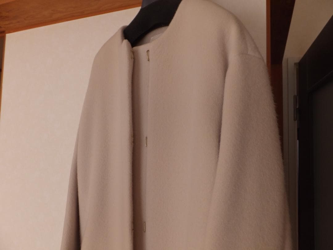 【未使用品】IENA ラムウール ノーカラーコート 36