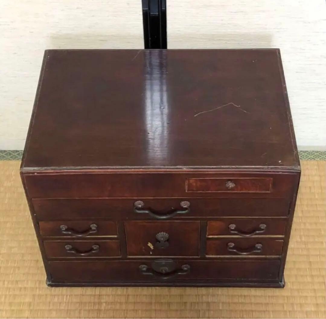 アンティーク 木製 引出し 昭和レトロ 小箪笥 小物入れ 伝統工芸品