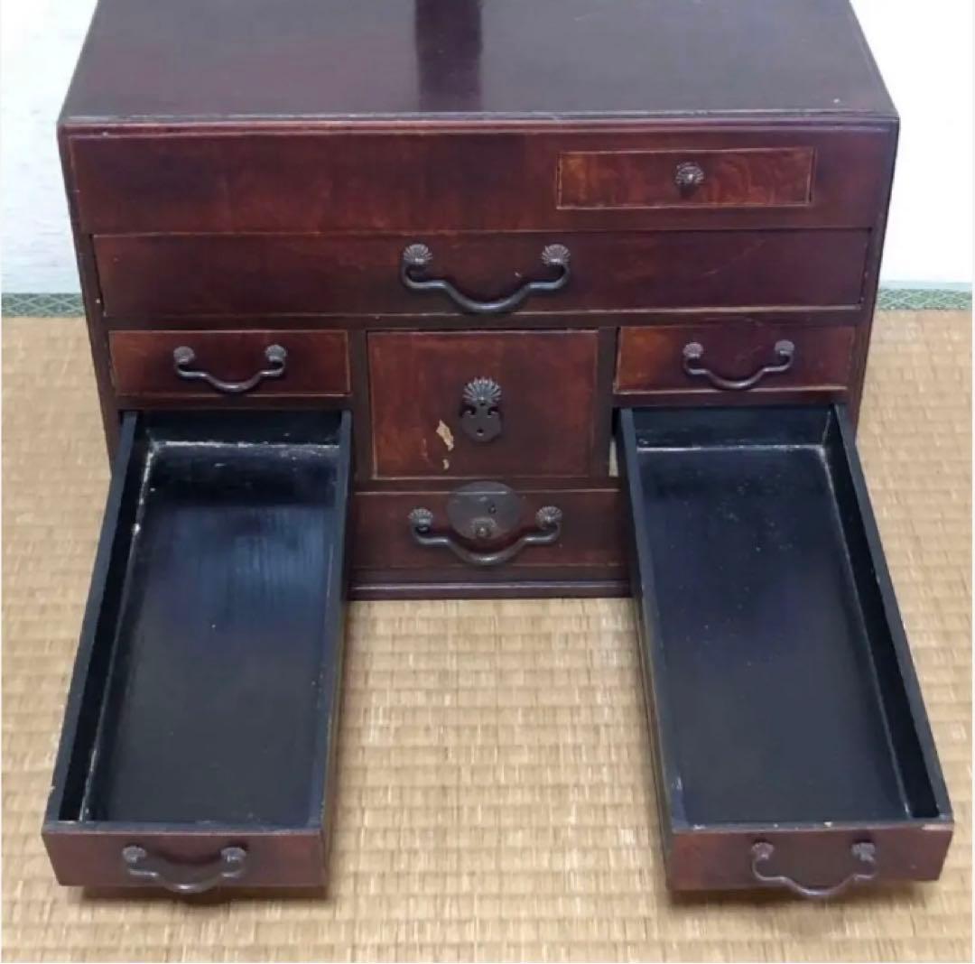 アンティーク 木製 引出し 昭和レトロ 小箪笥 小物入れ 伝統工芸品