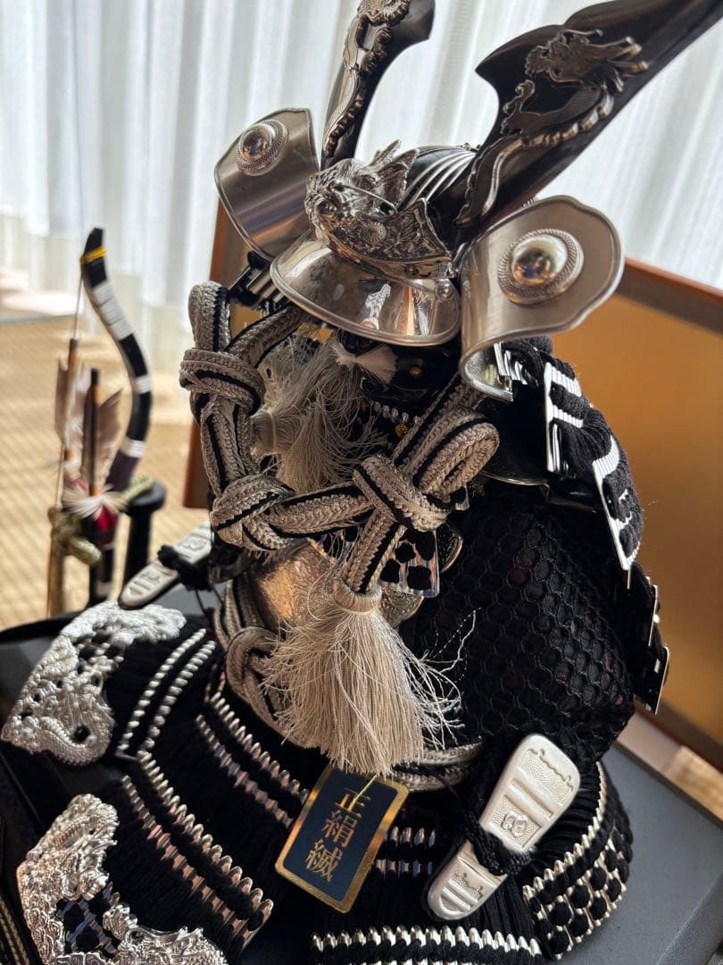 五月人形 武士の鎧飾り 正絹製