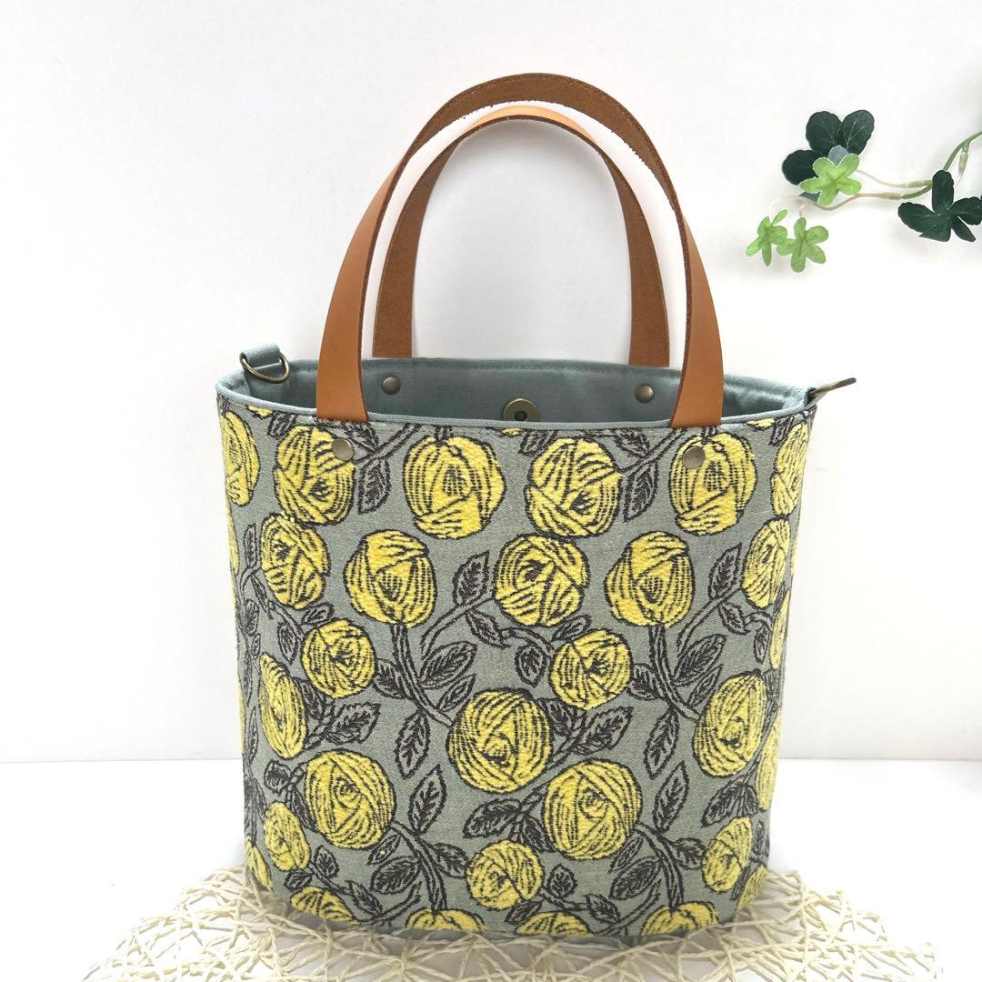 ミナペルホネン楕円底トートバッグ　ハンドメイド