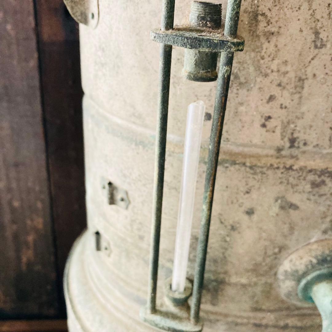 昭和レトロ　タオル蒸し器　理容器具　散髪屋　ブリキ　ジャンク