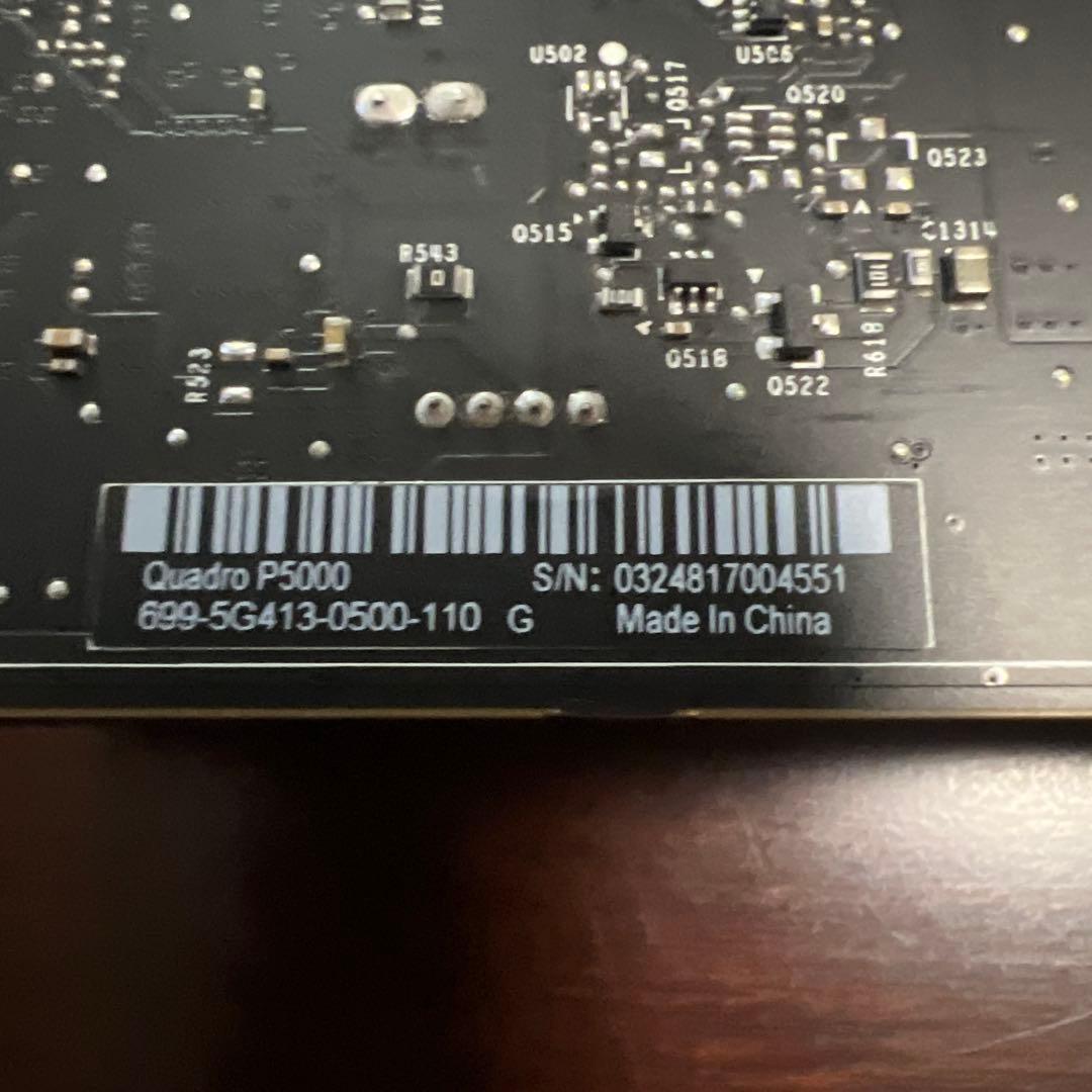 J*5様 NVIDIA Quadro P5000 グラフィックボード