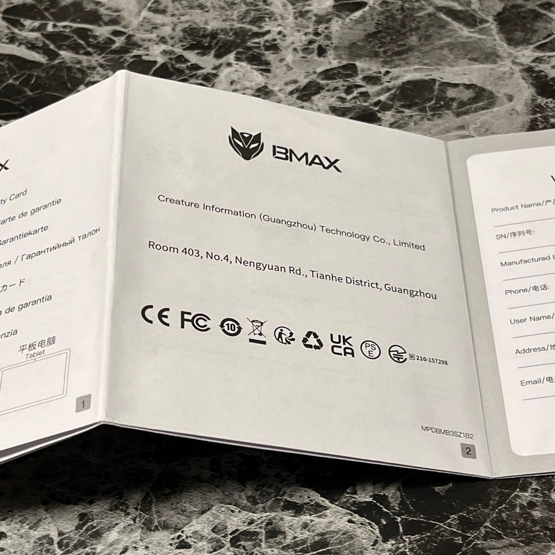 BMAX I8 Android14 タブレット 2048*1536 2K 高画質
