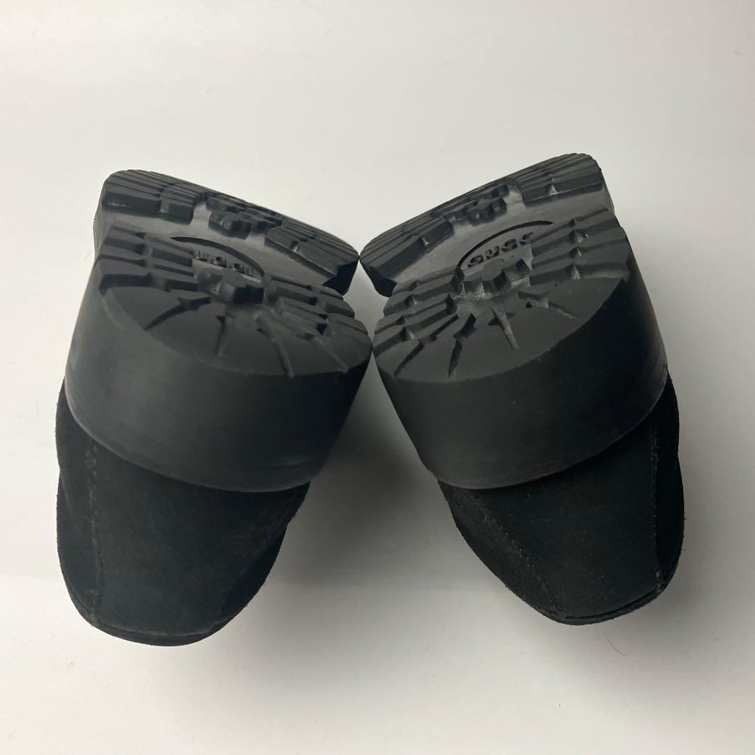 【美品】GUCCI ラグソール　スクエアトゥ　ホースビットローファー　22.5黒