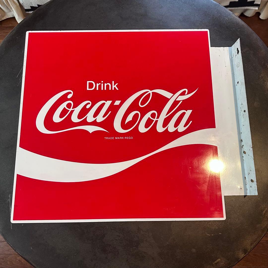 昭和レトロ　ビンテージ　コカコーラ　看板　両面看板　突出し看板　当時物　美品