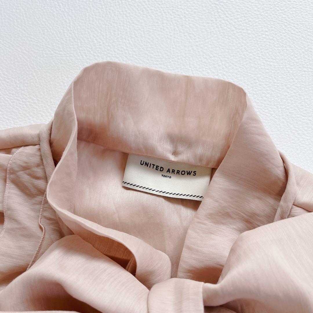 美品✨ UNITED ARROWS オーガンジー フリル&ボウタイ ブラウス