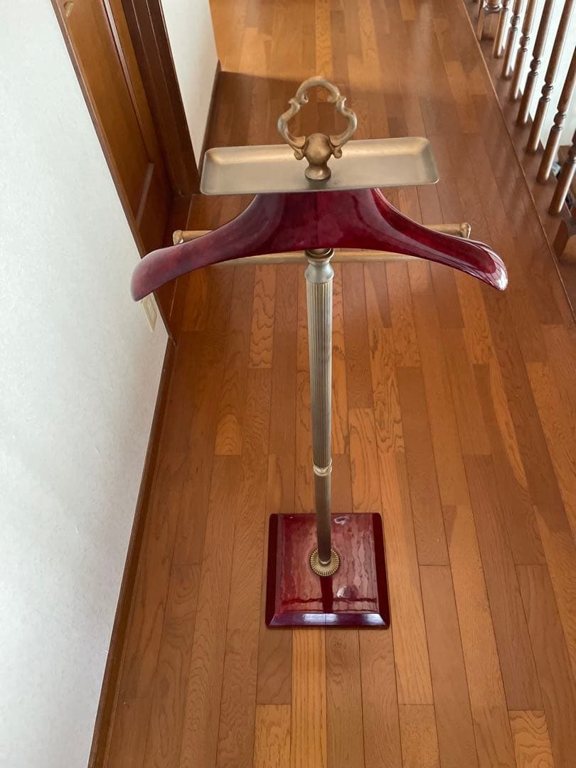 イタリア製 バーガンディ色ハンガースタンド