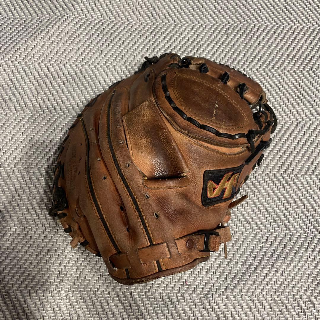 [ハタケヤマ]硬式用キャッチャーミット　茶色