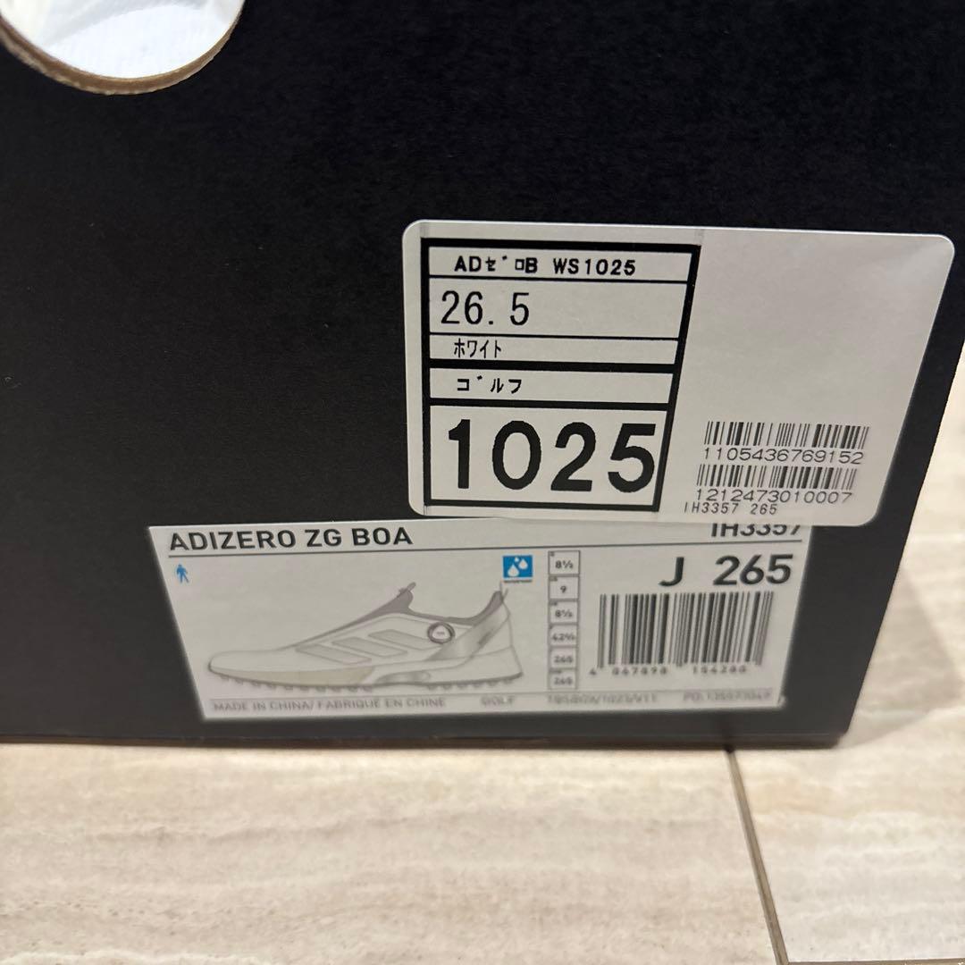 adidas adizeroゴルフシューズ ホワイト BOA
