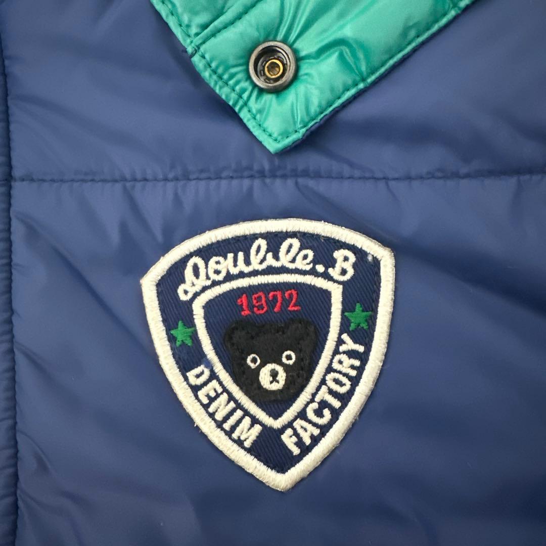 【新品未使用】ミキハウス　DOUBLE.B ダウンコート 130cm ネイビー