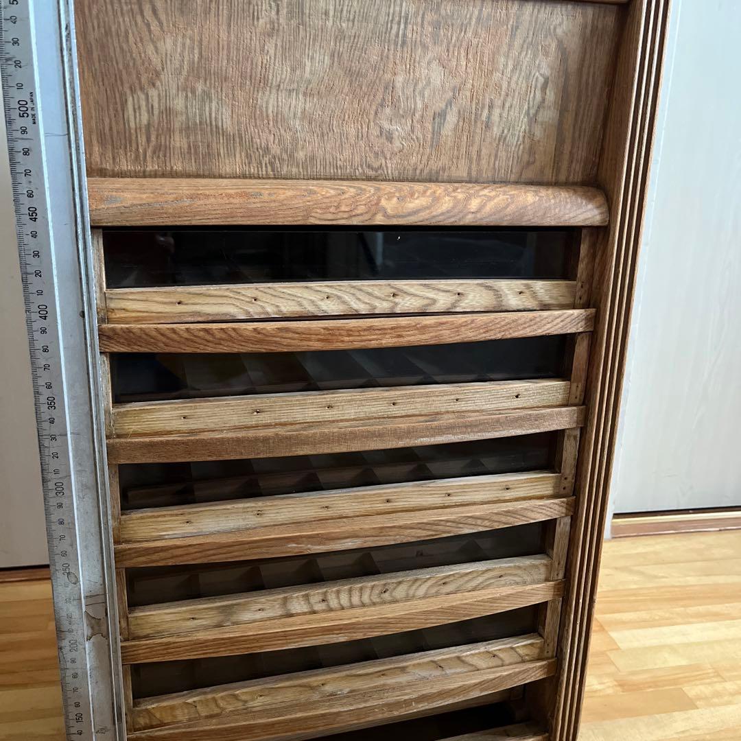 藥箪笥 文具 収納 ショーケース ガラス扉 引き出し 古美術 古道具 レトロ