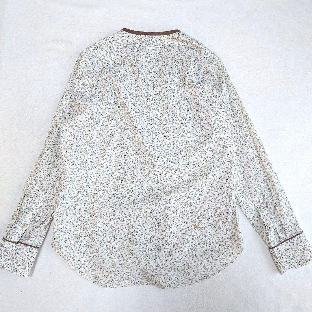 未使用品 45R ツタフラワープリントのフリルブラウス 45rpm