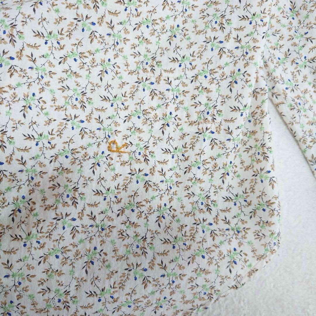 未使用品 45R ツタフラワープリントのフリルブラウス 45rpm