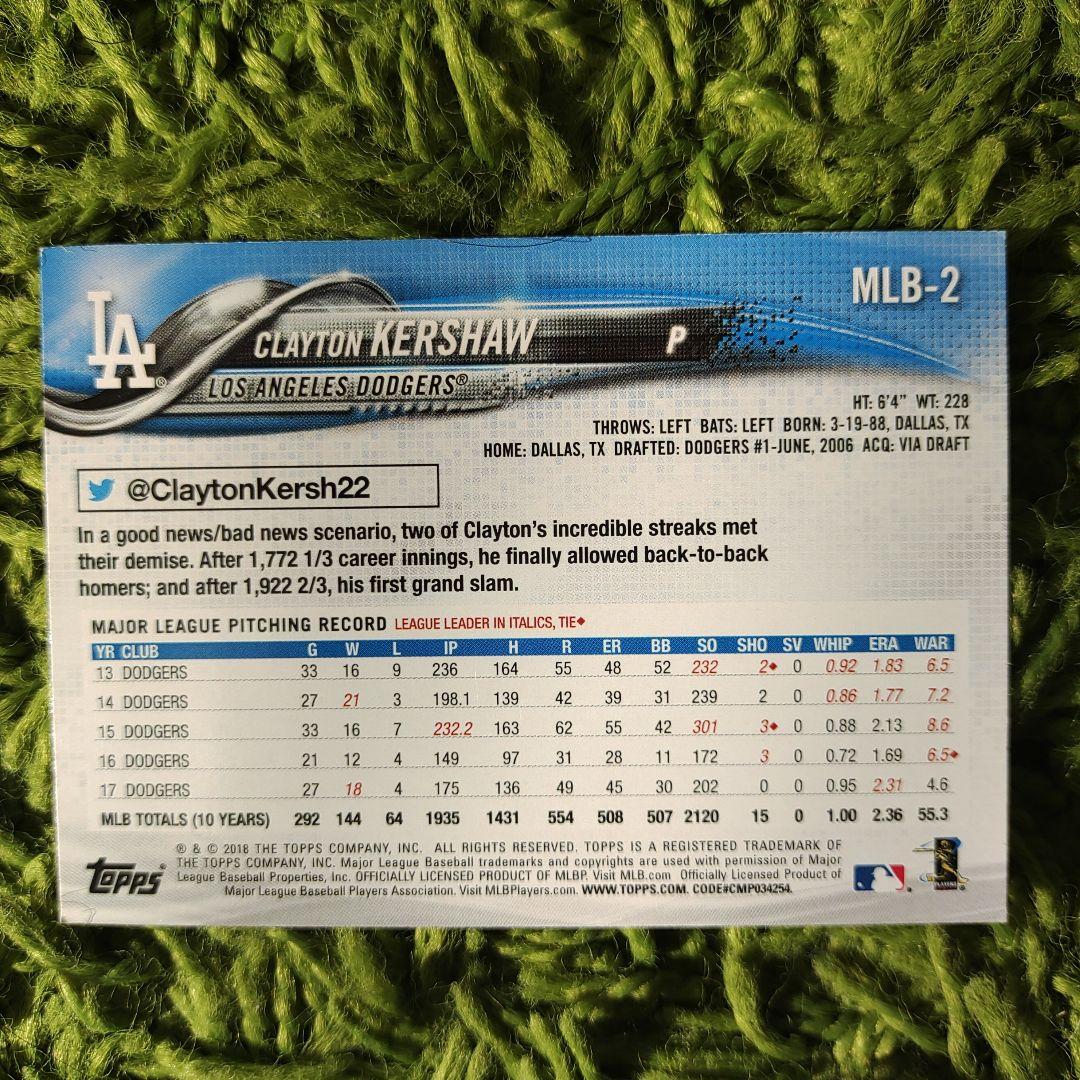 カーショー投手　MLBカード