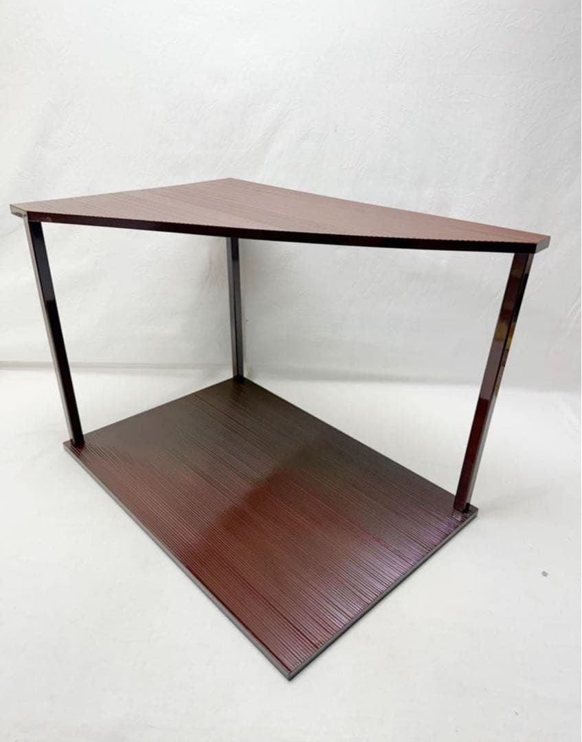 茶道具 平安昭斎作 山里棚 即中斎好 溜塗 千筋 組み立式 共箱