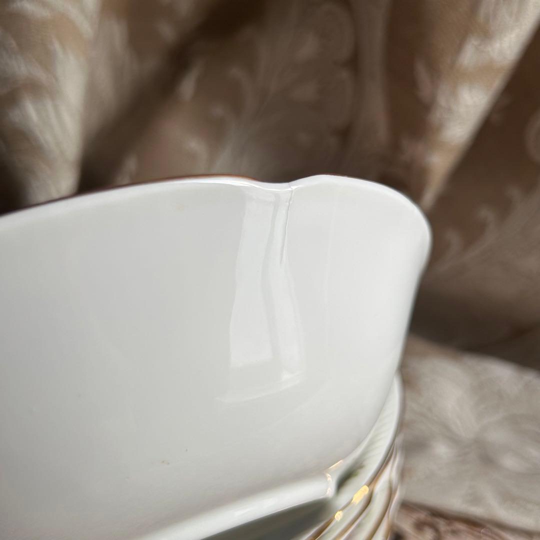 英国製 ...Rosalie 可憐な花びら金彩 ボウル5枚