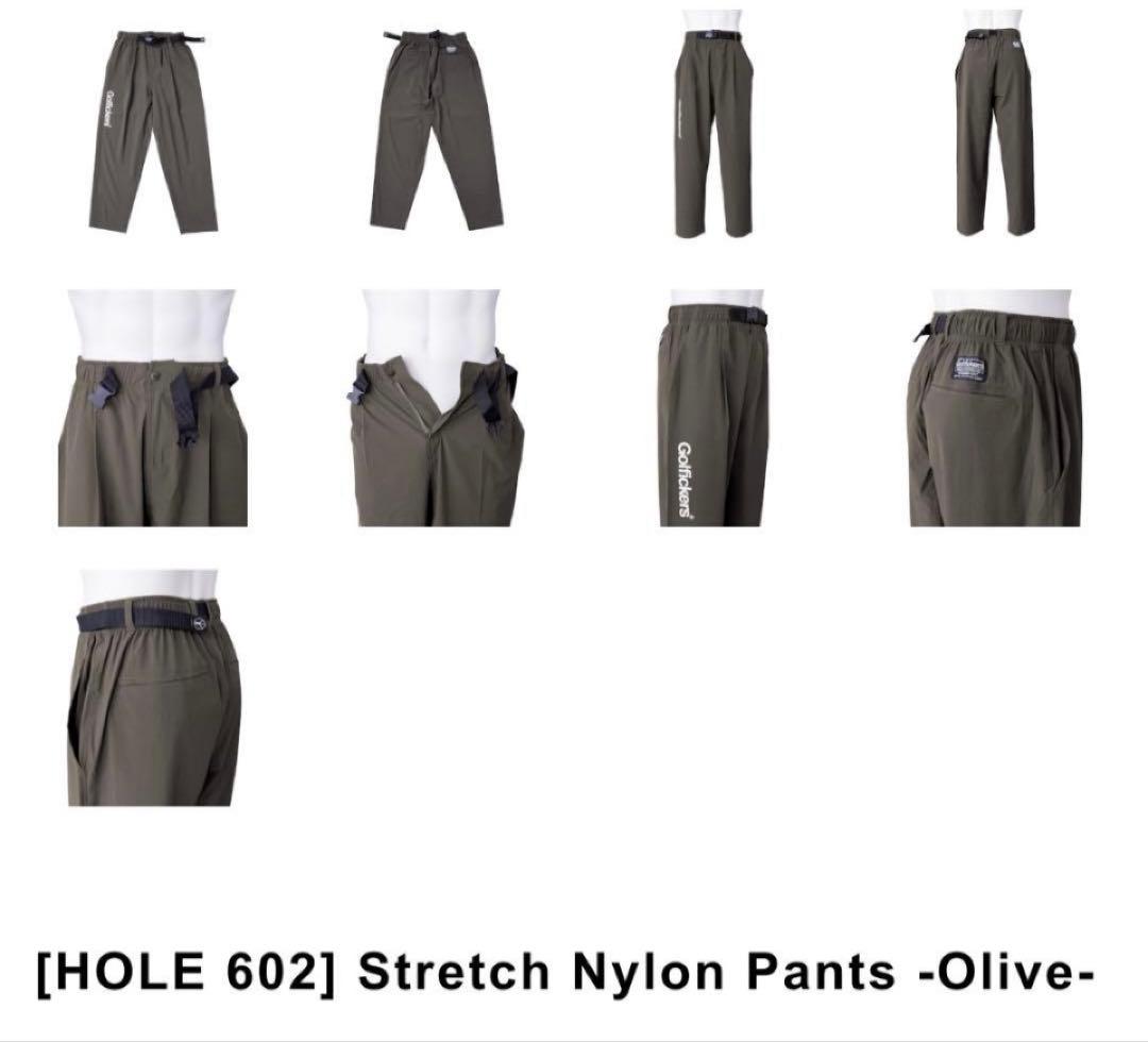 Golfickers HOLE 602 ストレッチナイロンパンツ オリーブ