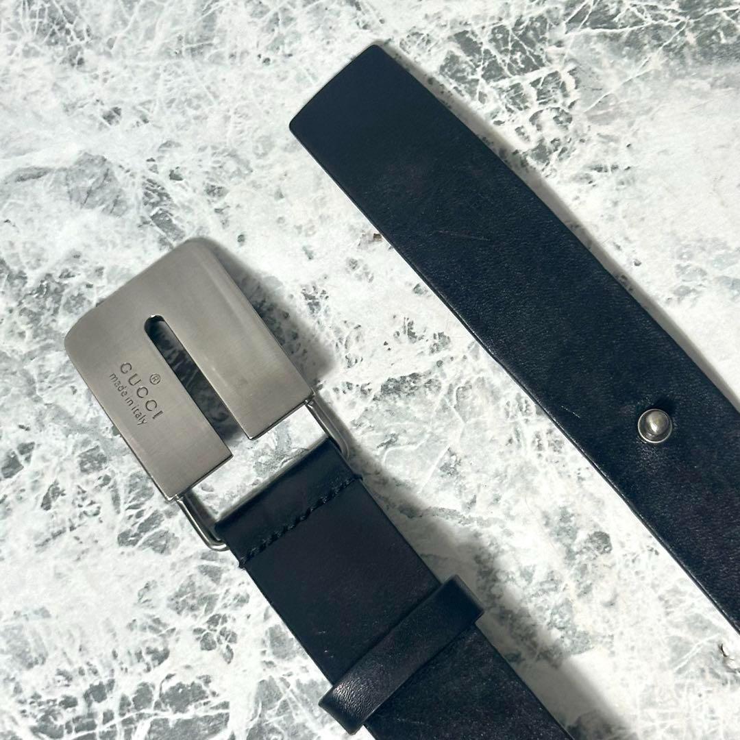 ⭐️OLD GUCCI⭐️GUCCI グッチ正規品 本革プ レートバックルベルト