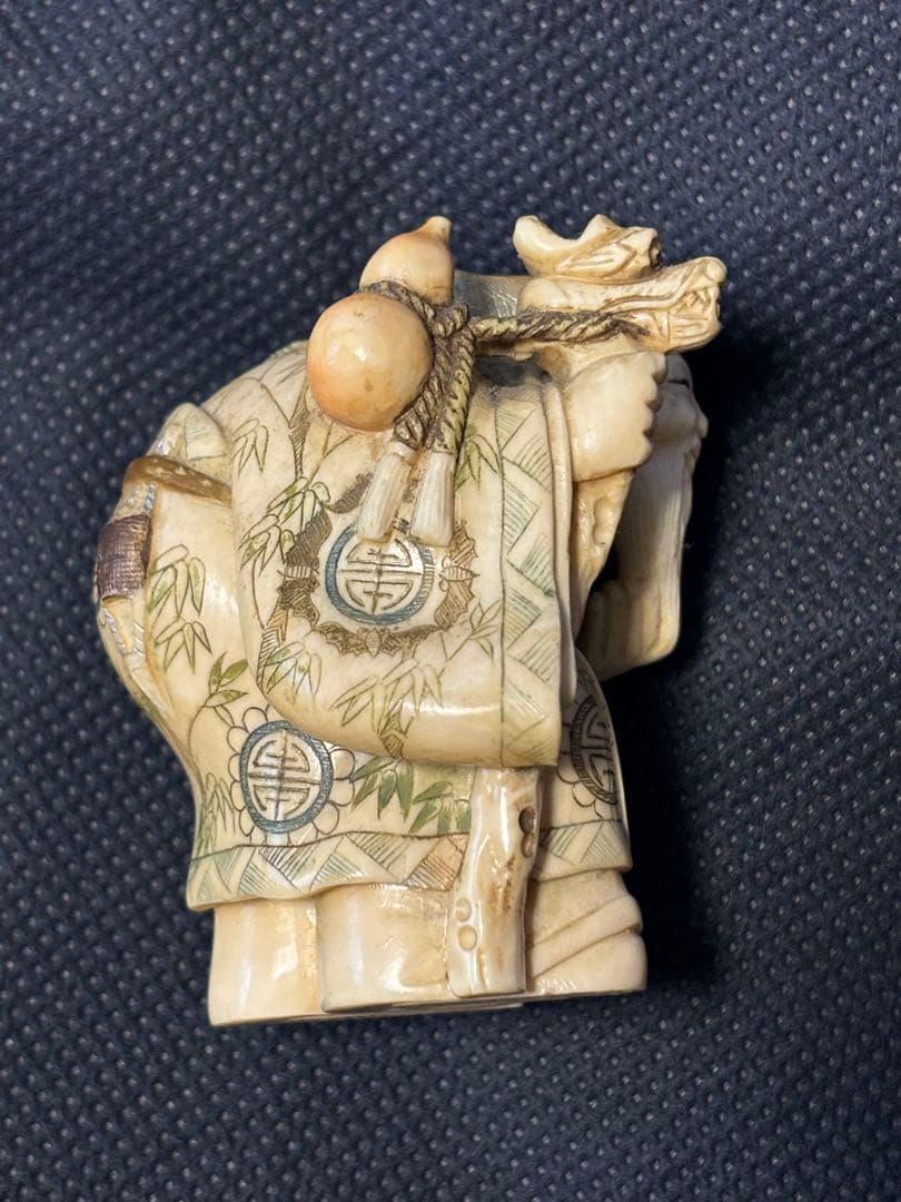 マンモス　極上 七福神　置物　83g 山口在銘