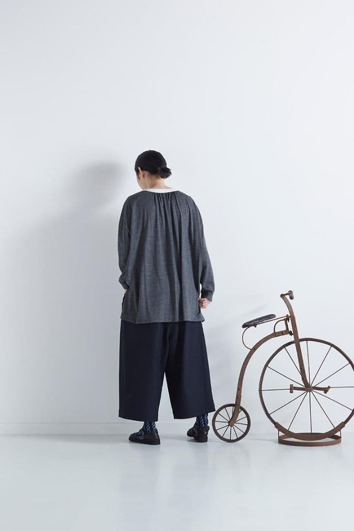 アトリエナルセ furano wool wide pants navy