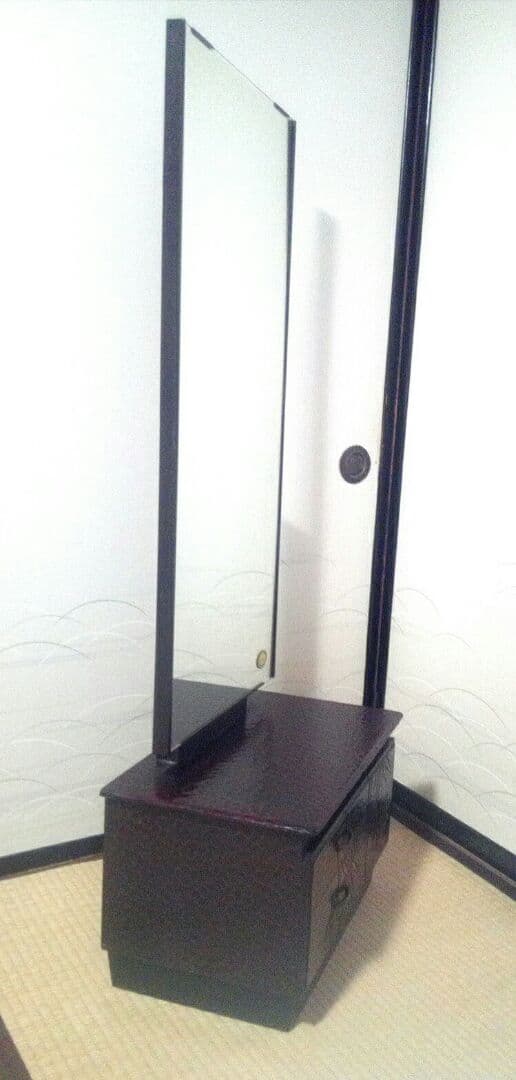 鎌倉彫風 鏡台　ドレッサー　アンティーク　ヴィンテージ　化粧台　収納家具