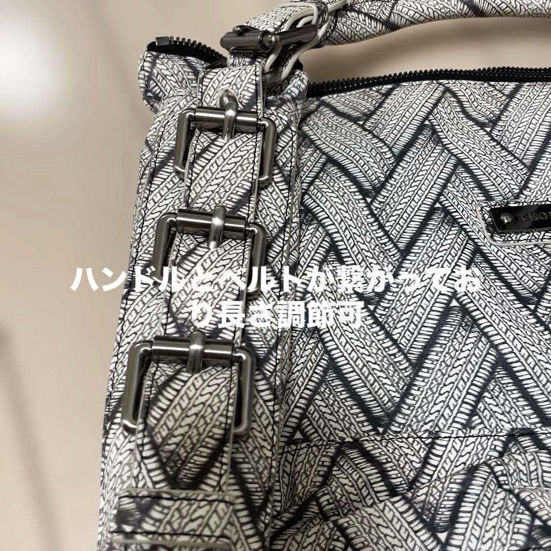 トーマスワイルドTHOMAS WILDスカル新品レザー&シルク大ショルダーバッグ