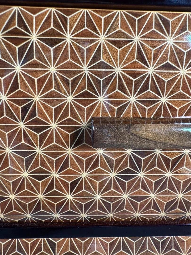 勲六等瑞宝章受章 露木清次創作 箱根寄木細工 引出し チェスト 伝統工芸品