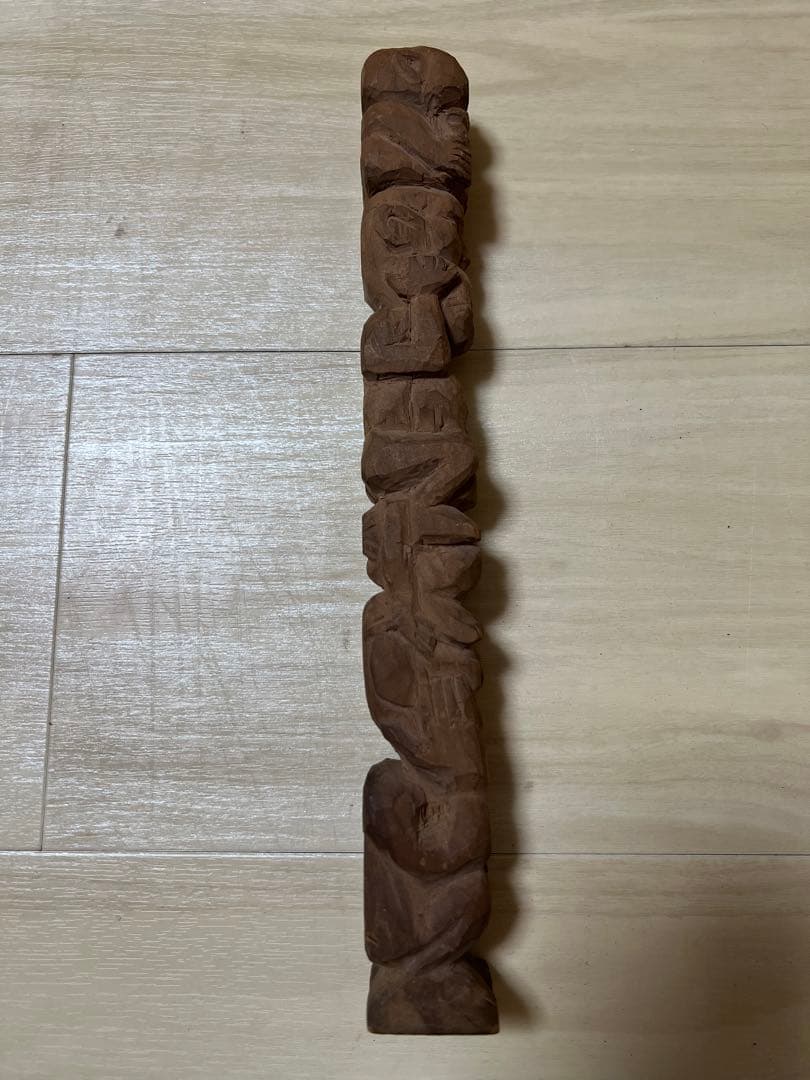 トーテムポール 郷土玩具 アート アノニマス 作家 当時物 木製 JAPAN 2