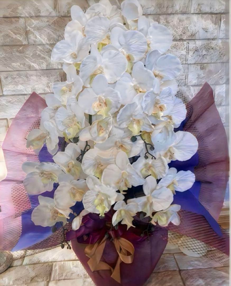 光触媒　人工観葉植物　ウォールグリーン　フェイクグリーン　胡蝶蘭754545@