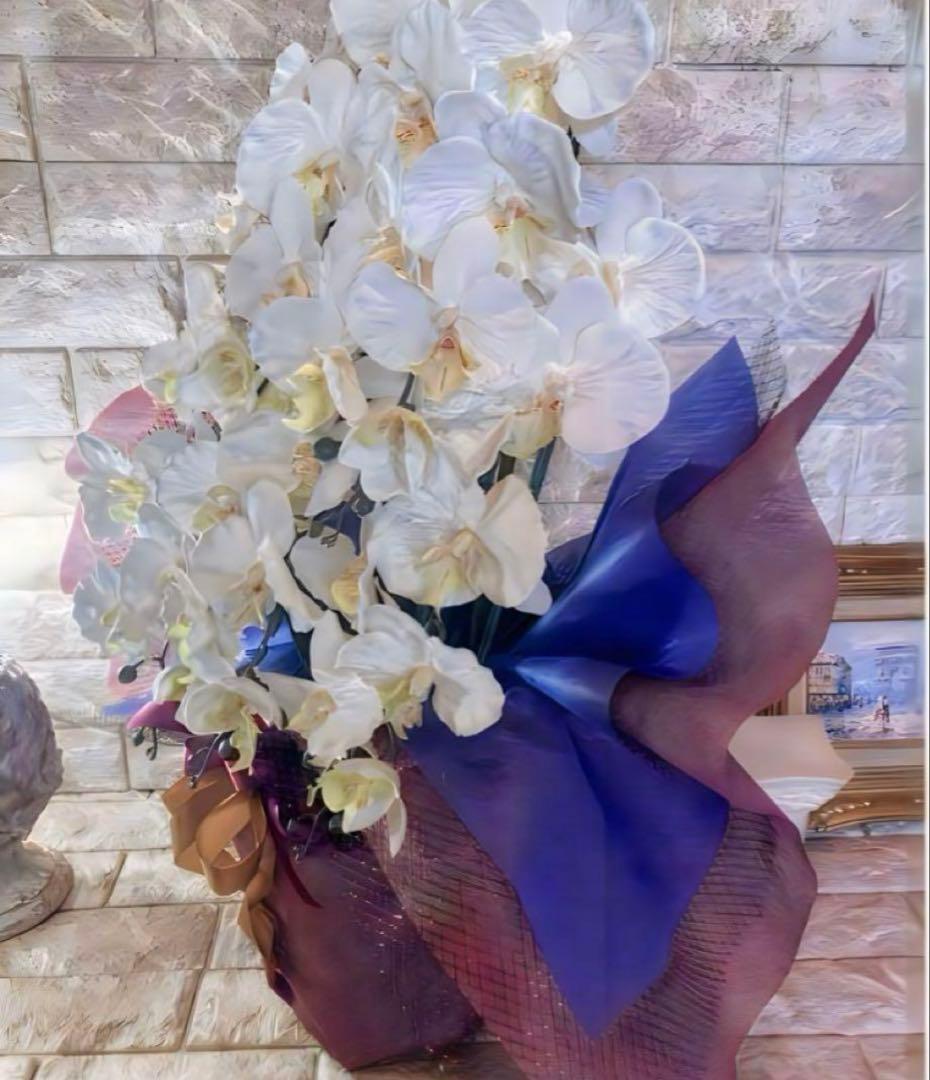 光触媒　人工観葉植物　ウォールグリーン　フェイクグリーン　胡蝶蘭754545@