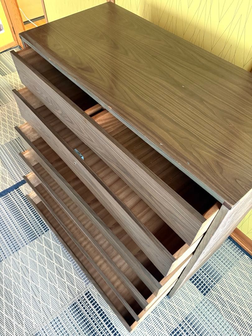 【昭和レトロ】木目がキレイなチェスト 6段