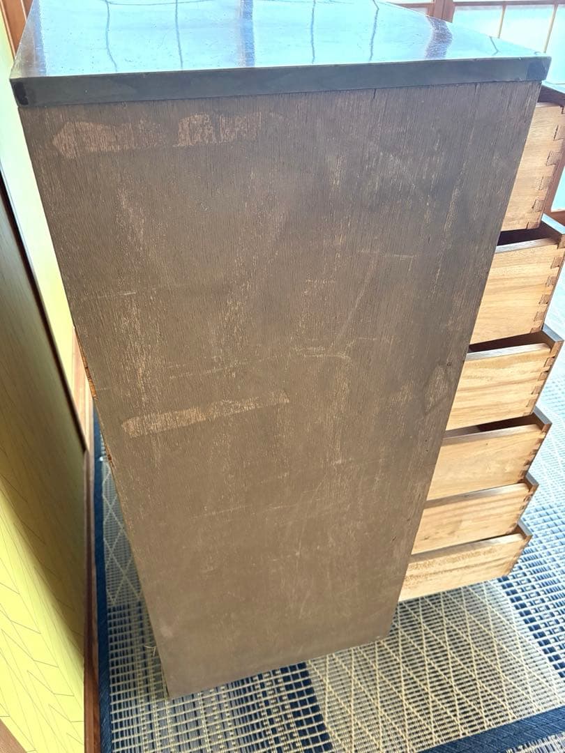 【昭和レトロ】木目がキレイなチェスト 6段