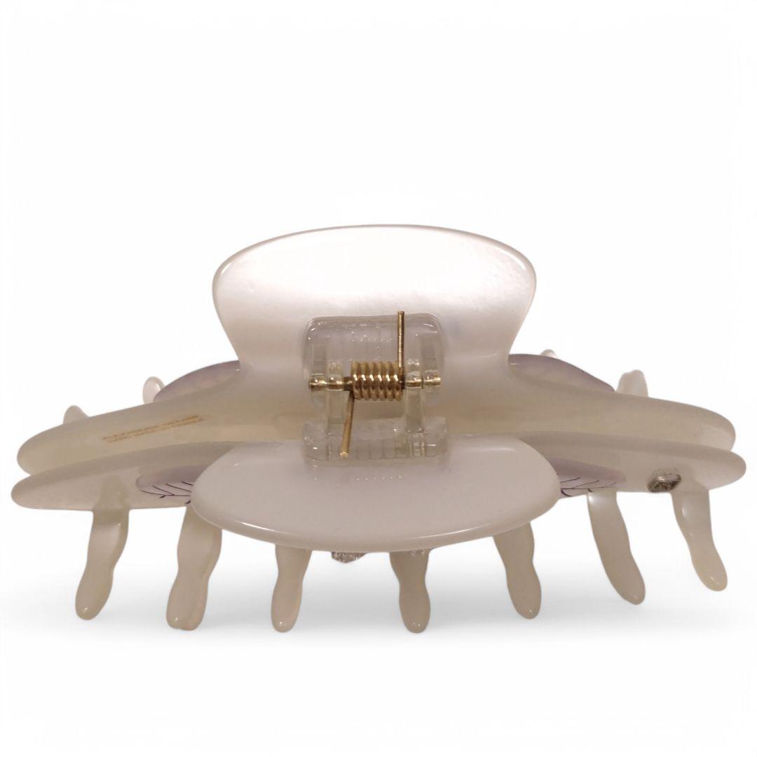 ALEXANDRE DE PARIS　ヘアクリップ L　花　フラワー　ホワイト