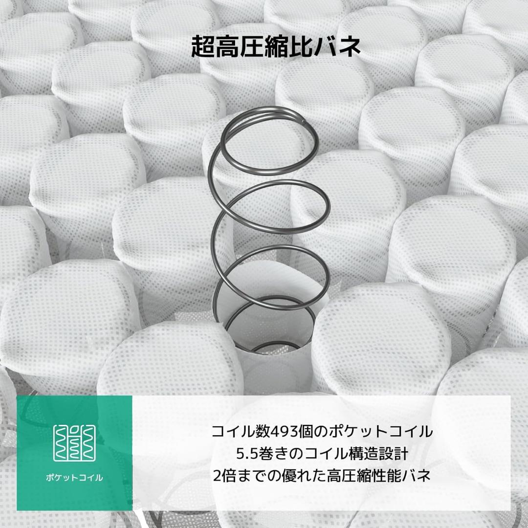 ★現品限り★ セミダブル マットレス 黒 120x195x20cm