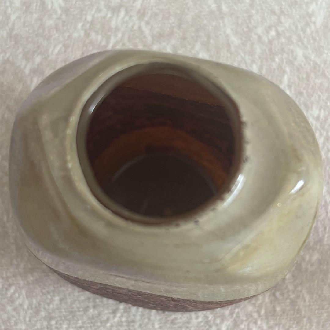 炎変 有蓋壺 山田妙山 硝子 茶入 茶道具 共箱