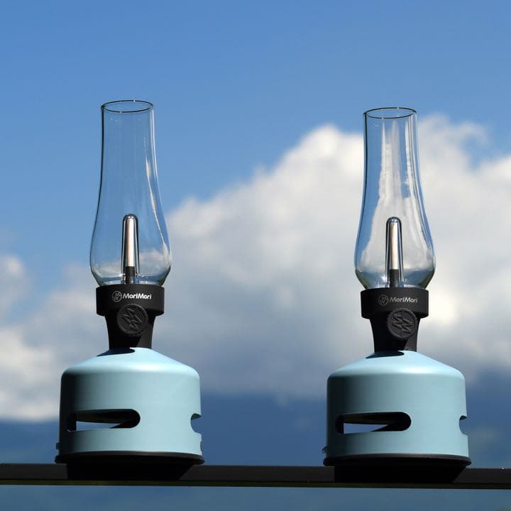 MoriMori LED ランタンスピーカー S グレーブルー