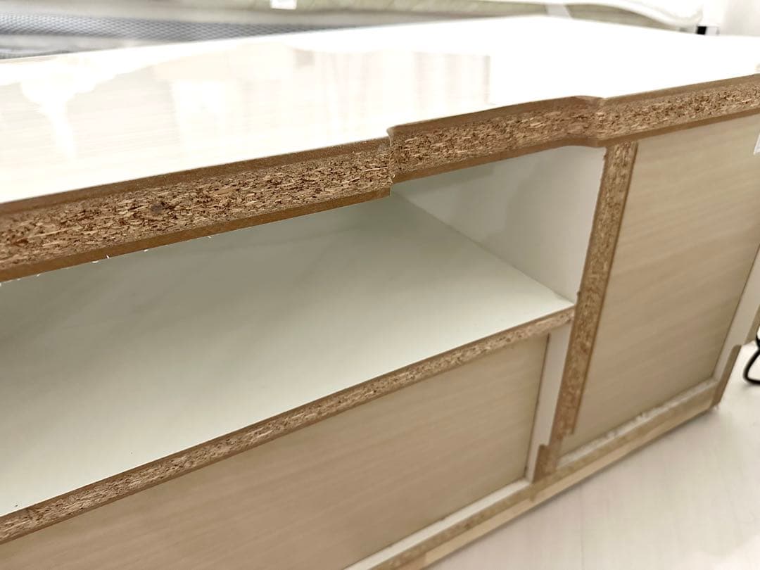 木下家具 テレビ台 テレビボード 90cm DEMIO ホワイト 白木目柄