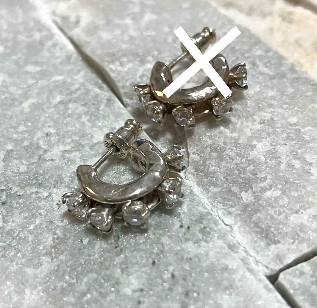 e.m. イーエム★ジルコニアフープピアス　片耳用