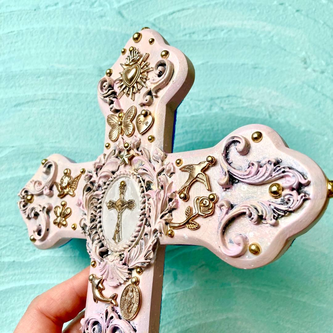 十字架　ウォールデコ　ウォールアート　メキシコ雑貨　壁飾り　ミラグロクロス