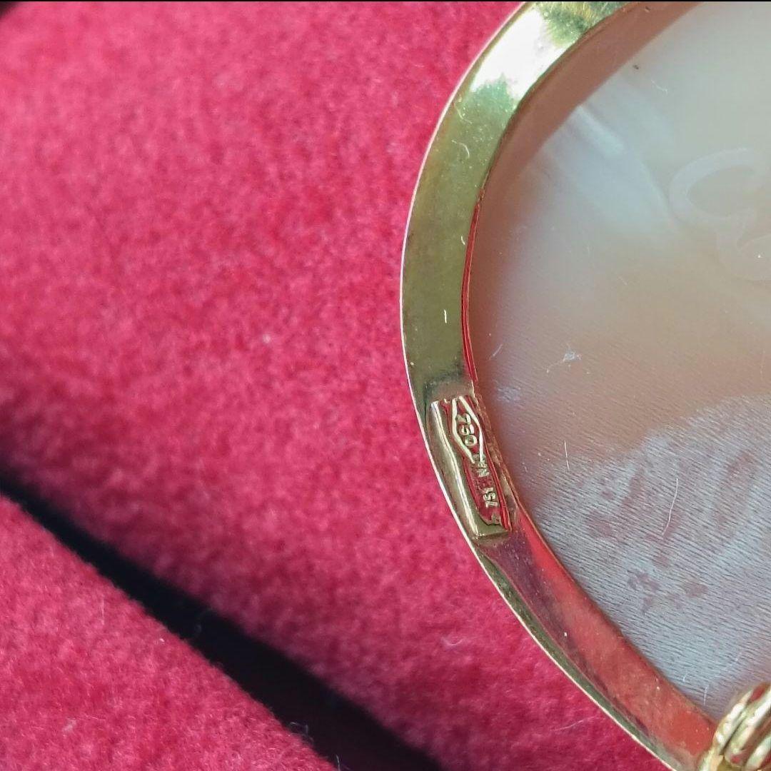 minto様　カメオ　シェルカメオ　ブローチペンダントトップ　ケース付き