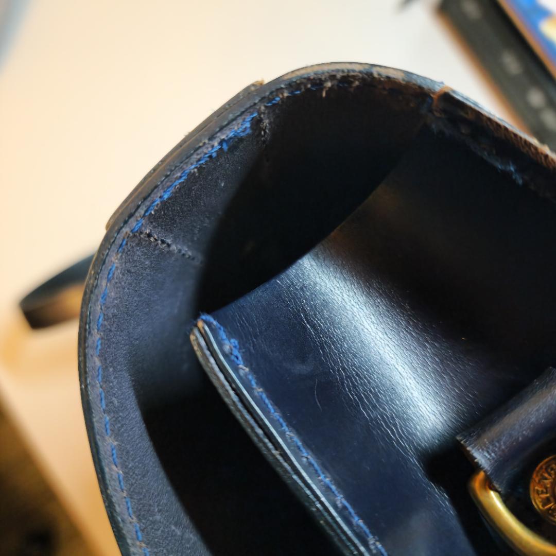 【値下げ】GLEN ネイビー 13インチサイズ、サッチェルバッグ