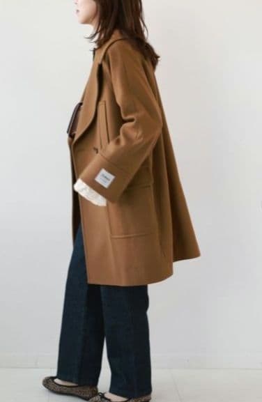 ジャーナルスタンダードレリュームBellandi ミドルPコート36 キャメル