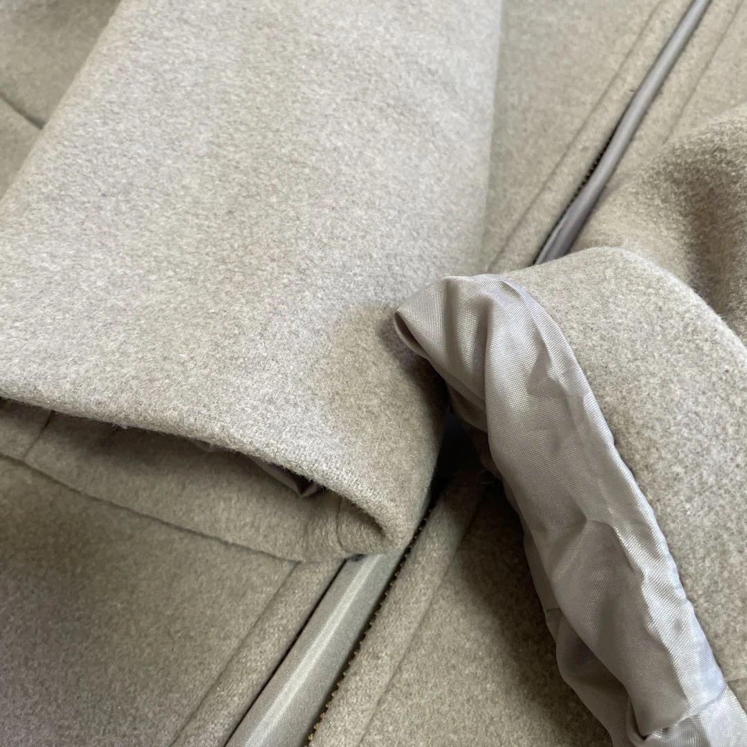 超美品！NOBLEノーブル　ノーカラーコート　グレージュ　38 ジップ