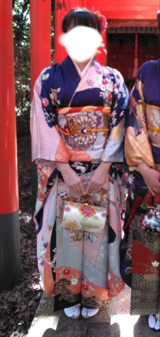 卒業式正絹振袖袴セット大学生教員