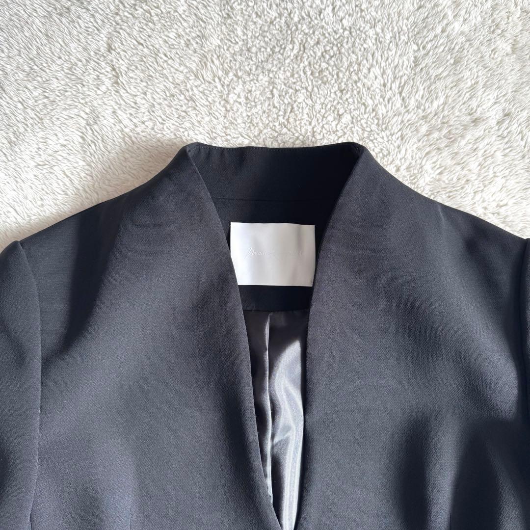 ジャケット・アウター Collarless Double Breasted Suit Jacket