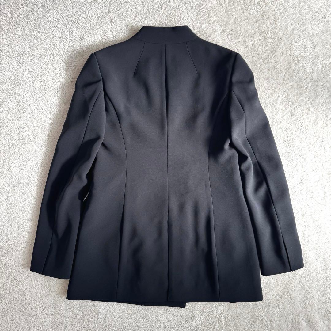 ジャケット・アウター Collarless Double Breasted Suit Jacket