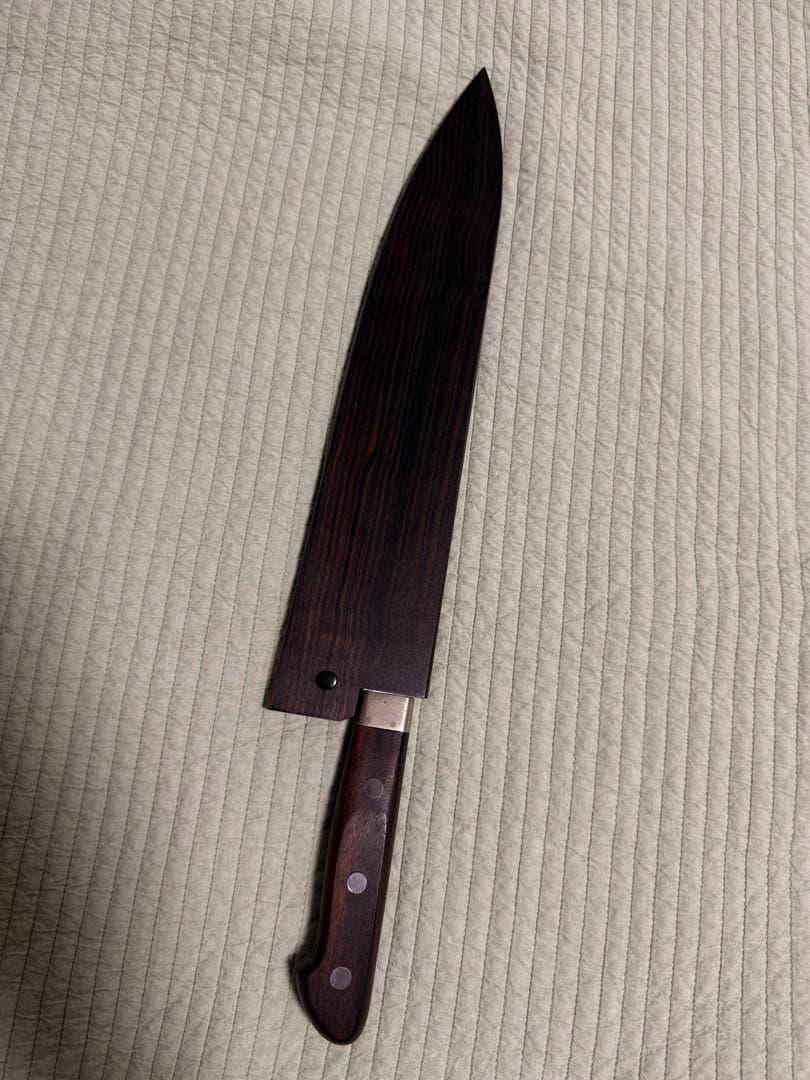 一刀斎虎徹 包丁　芦博志作　白ニ　本焼和牛刀　300mm